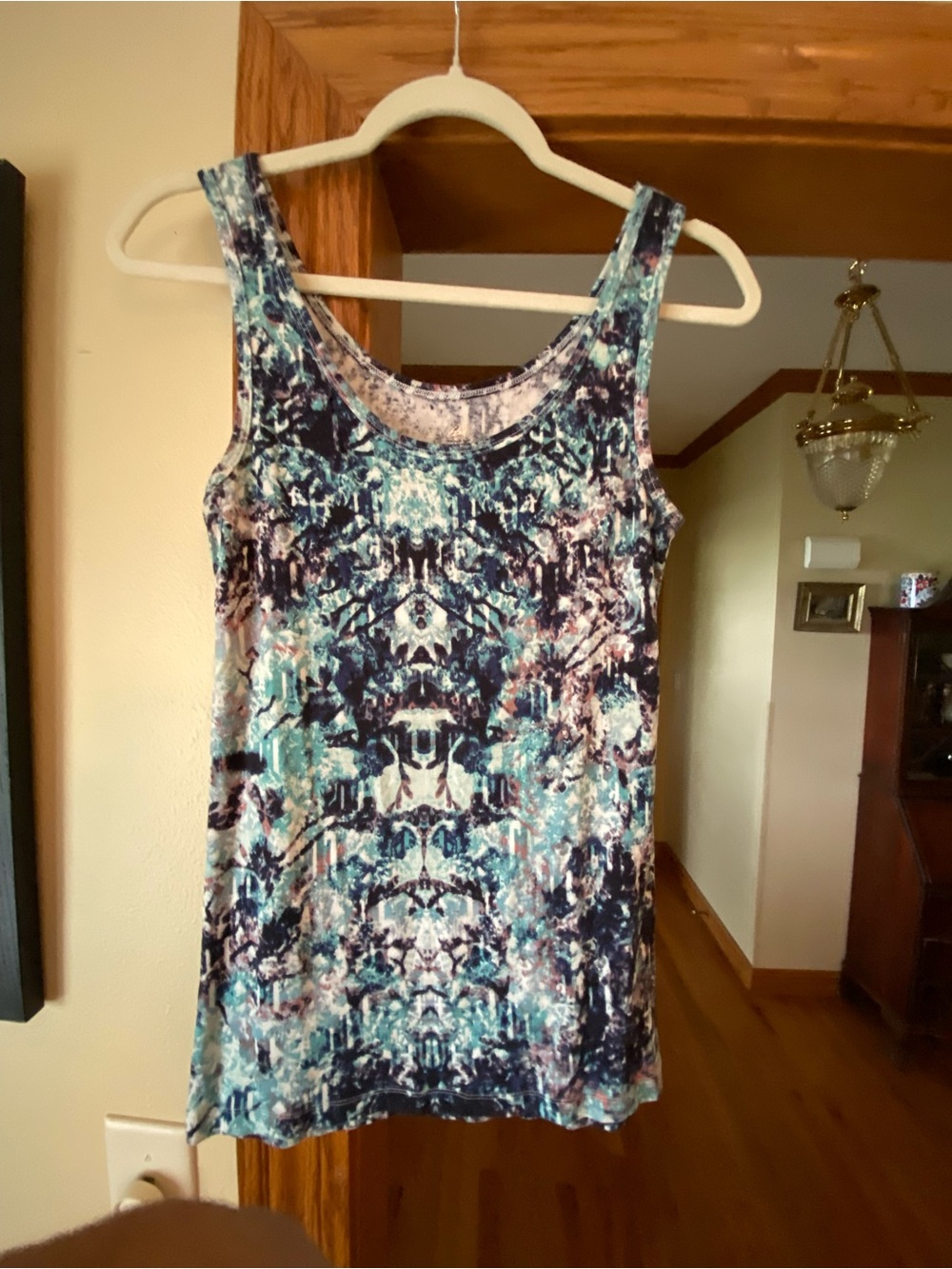 Massimo Sleeveless Printed Tank Top - Blue Multi size L